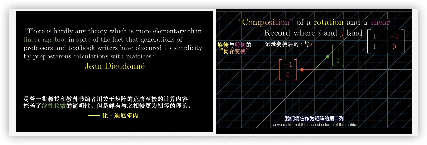 哔哩哔哩——【官方双语/合集】线性代数的本质 - 系列合集