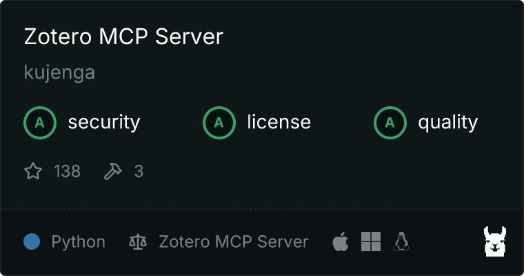 Zotero Server MCP server