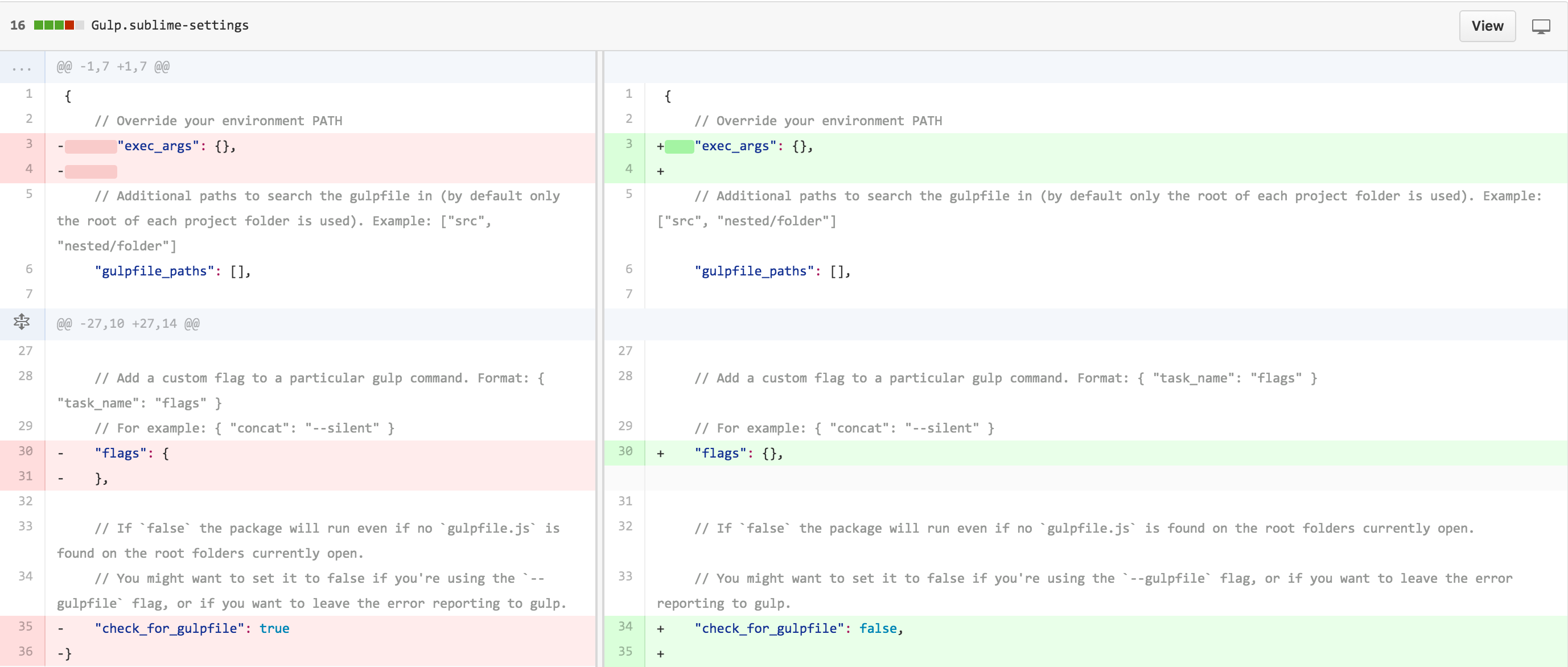 Resizing diff