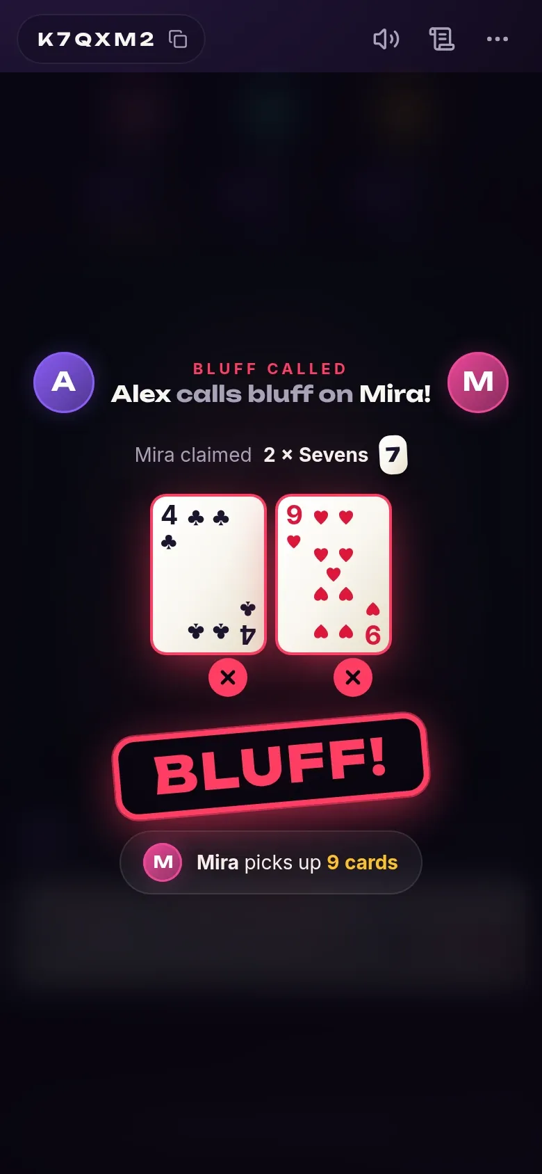 A bluff being caught in Leery