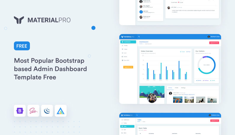 MaterialPro Bootstrap Lite Demo Screenshot
