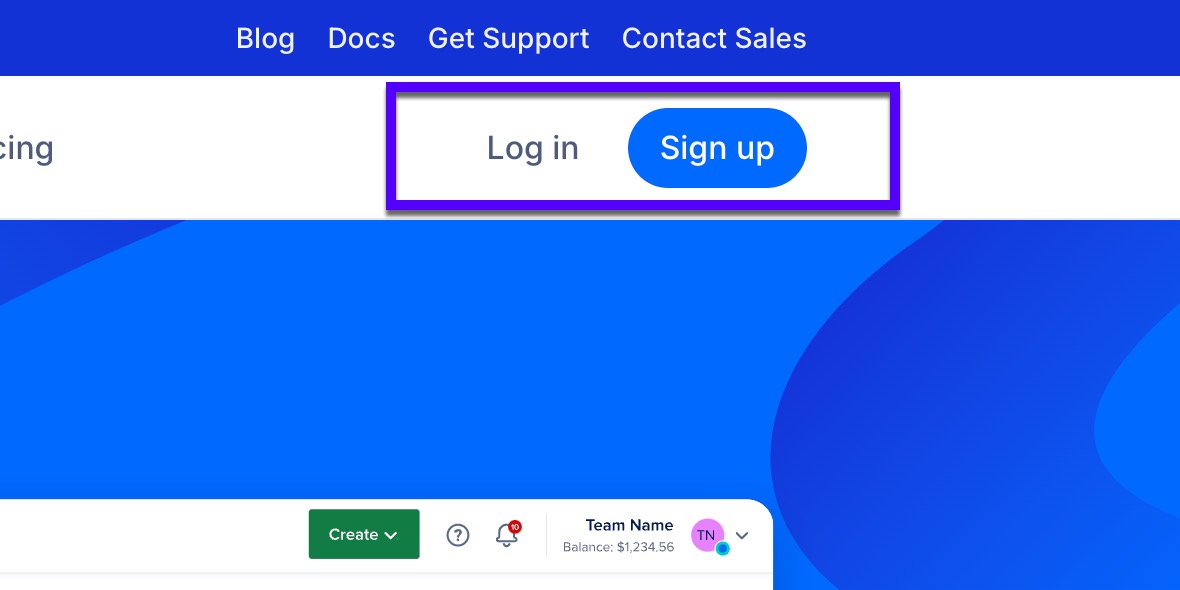 Sign up for DigitalOcean