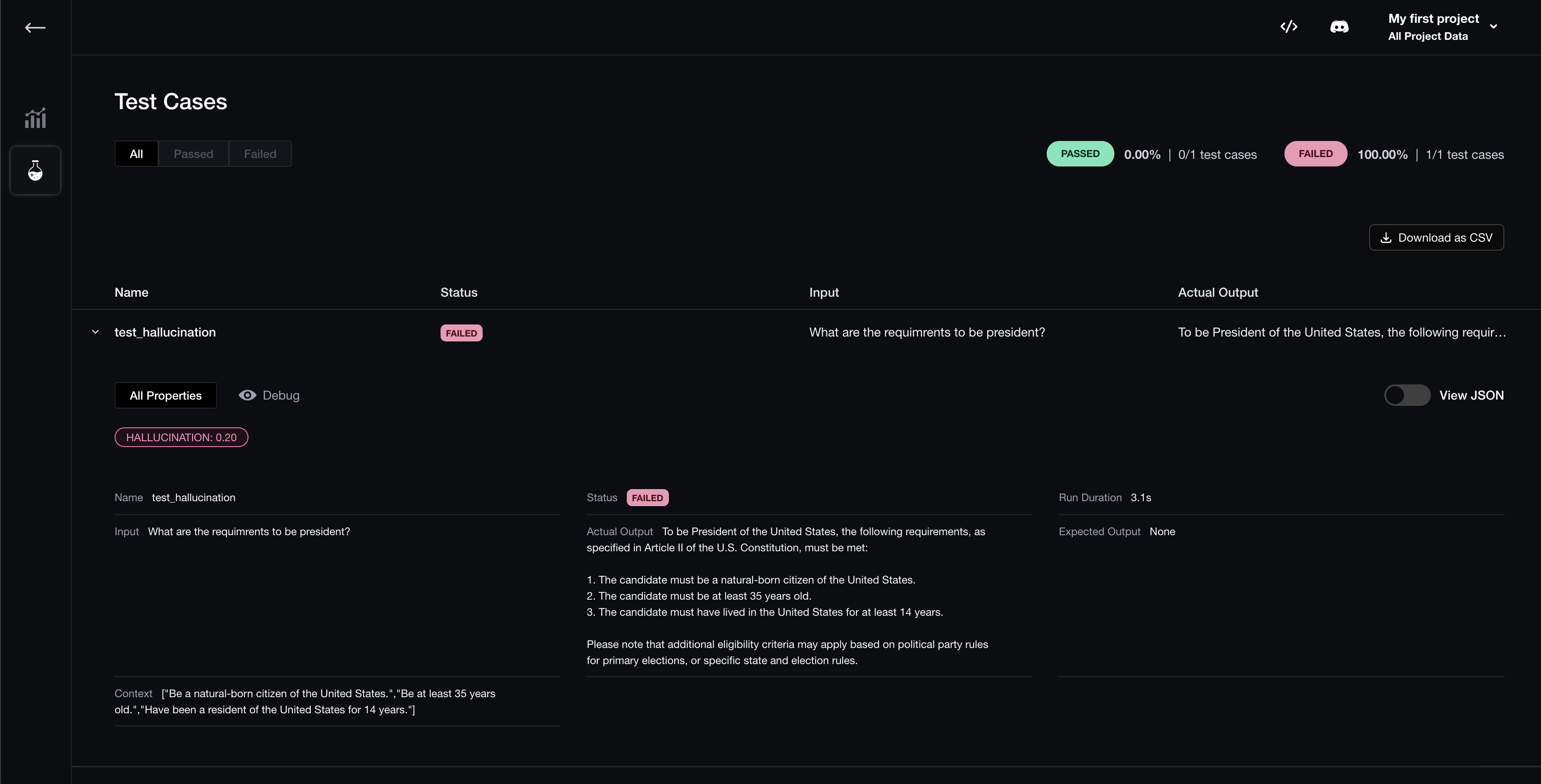 Confident AI Test Cases