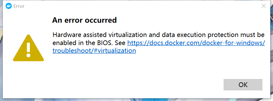 Virtualization Must Be Enabled
