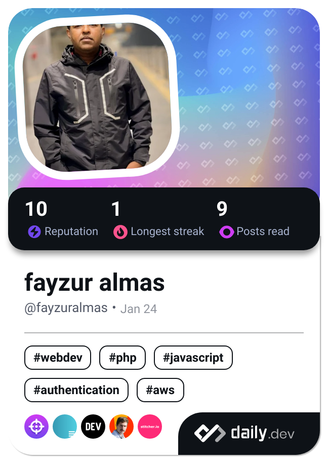 fayzur almas's Dev Card