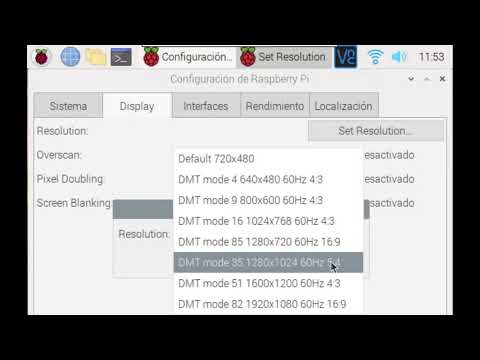 Vídeo: Cambio resolución del escritorio de una Raspberry Pi