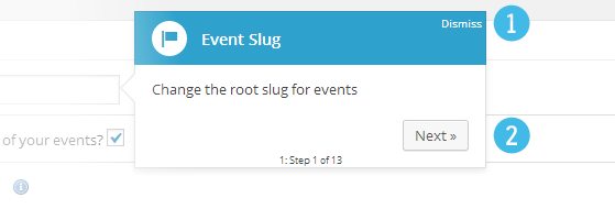 Events - Tutorial popup