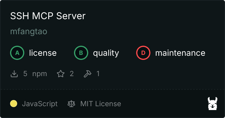 SSH Server MCP server