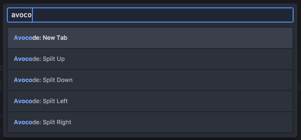 Command palette