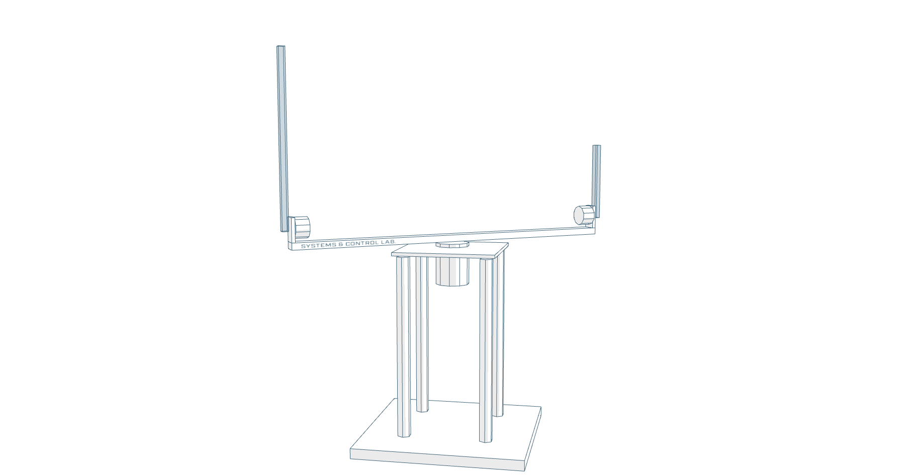 Simulator of Twin Inverted Pendulum