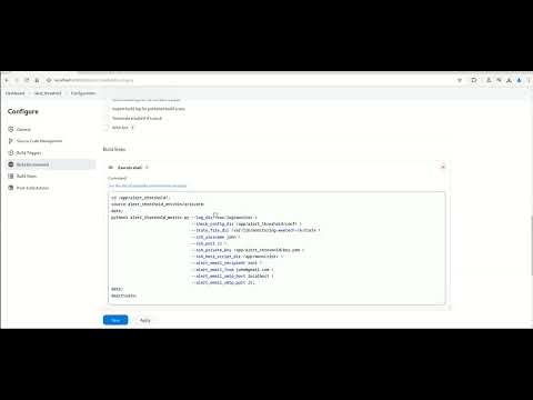 Integration of alert_threshold with Jenkins