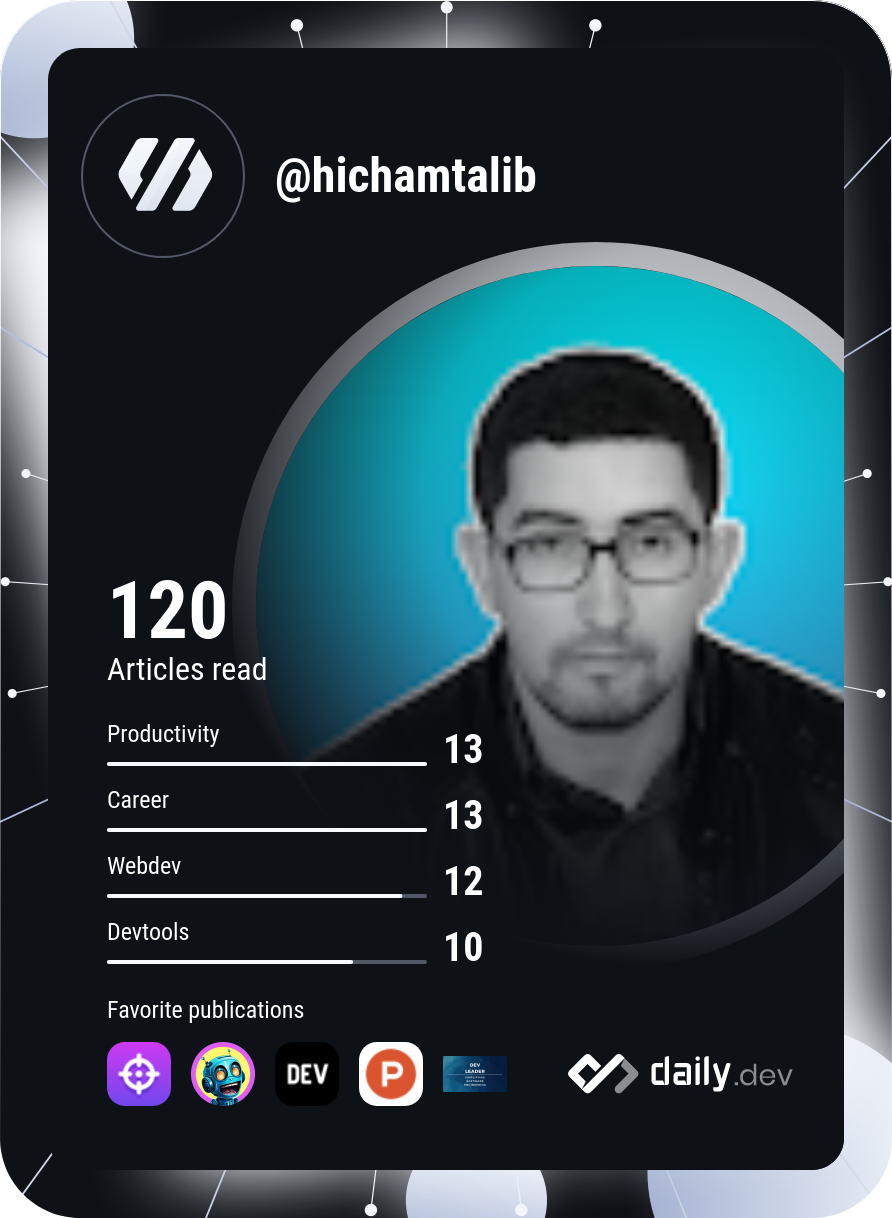 Hicham's Dev Card