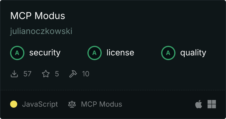 Modus MCP server
