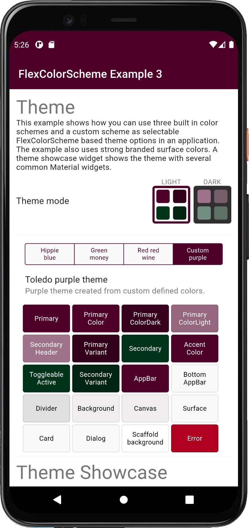 ColorScheme example 3d light