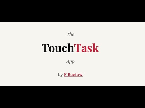 TouchTask UI Overview