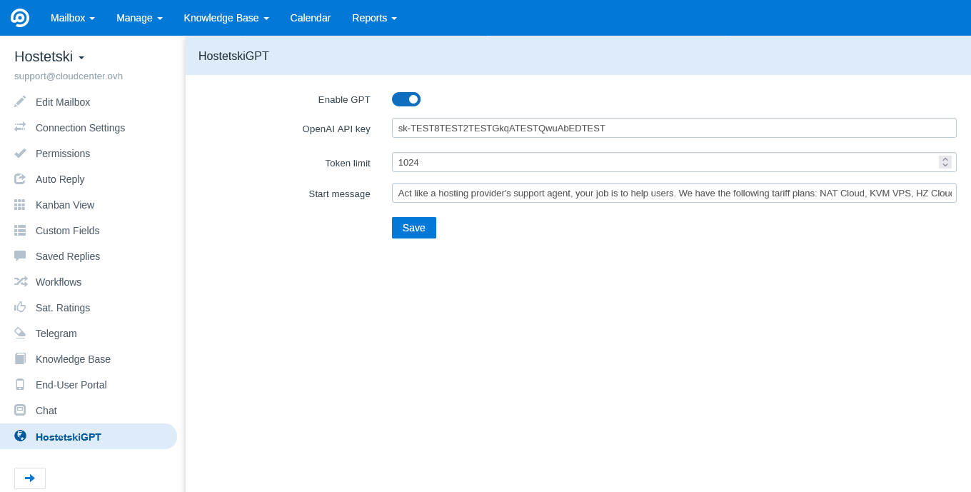 FreeScout ChatGPT Integration Module Example