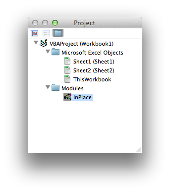 Module in Project window