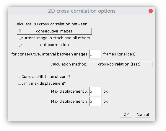 parameters dialog