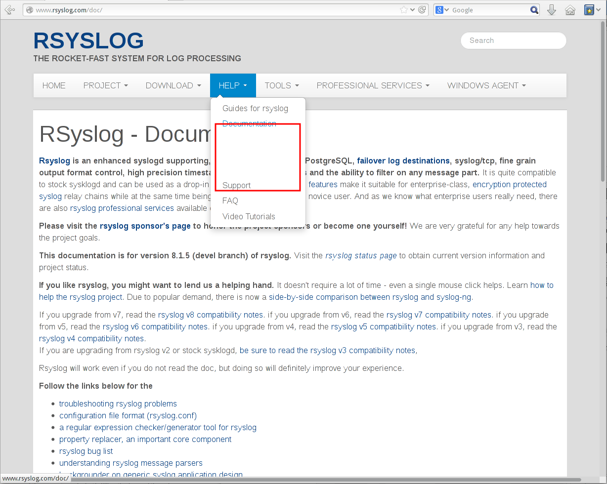 rsyslog-doc