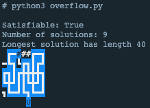 Output of program on example level