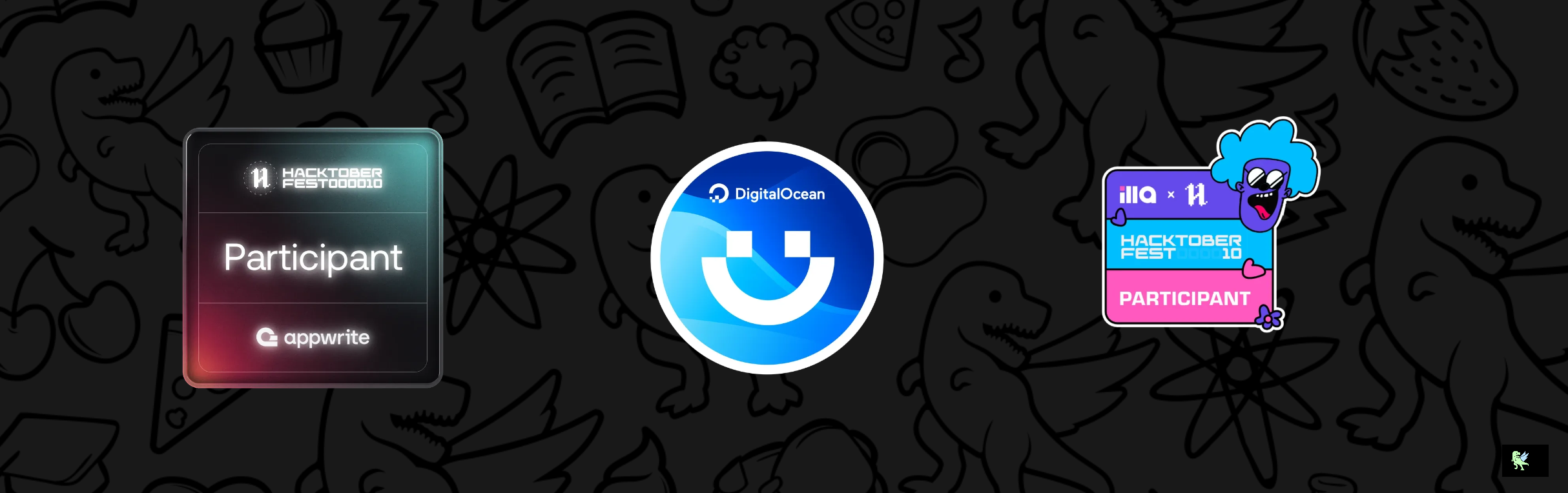 An image of @yashsongara101's Holopin badges, which is a link to view their full Holopin profile