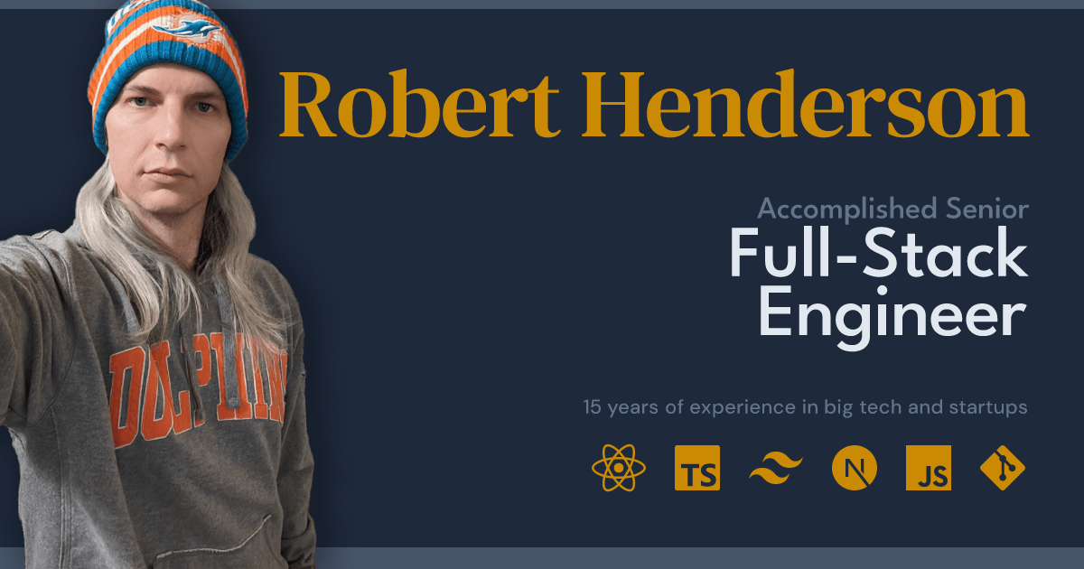 Robert Henderson, roberthenderson.me