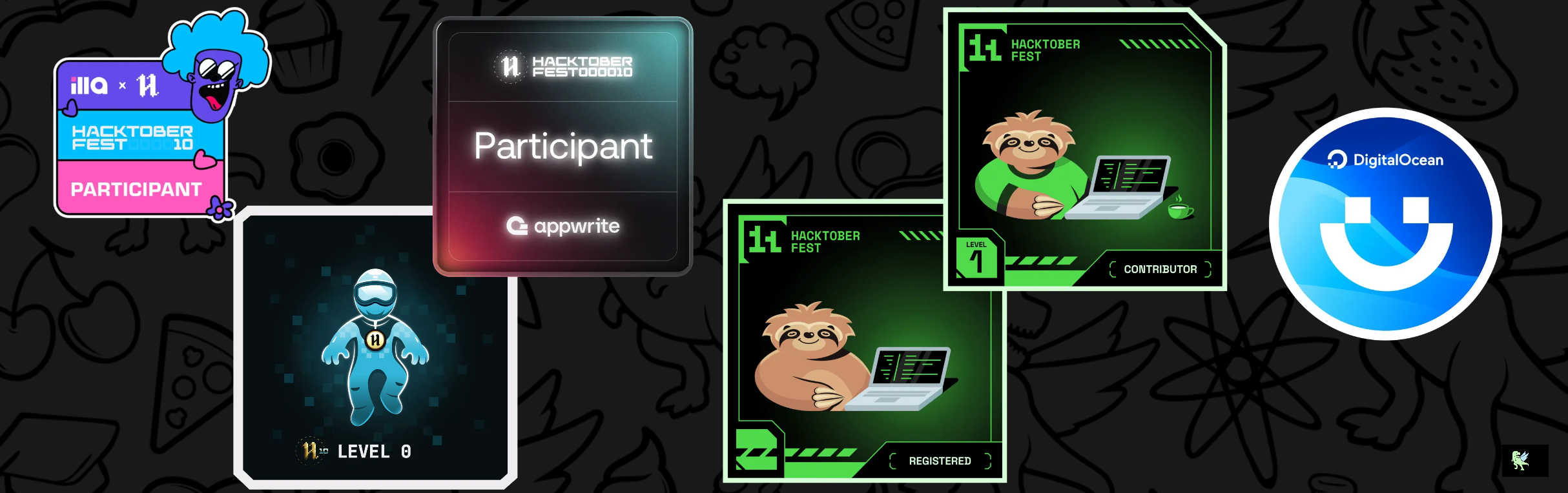 An image of @pranjalsingh03's Holopin badges, which is a link to view their full Holopin profile