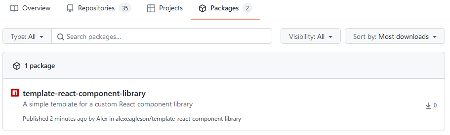 Github packages