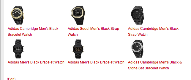 Adidas Watches Black