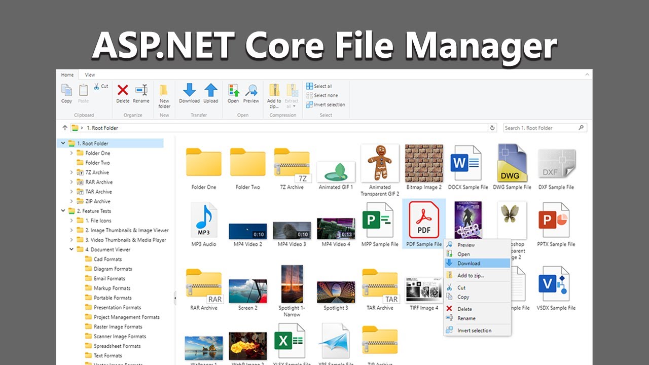 ASP.NET Core File Manager - Getting Started