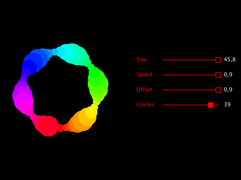 Loading circles animation