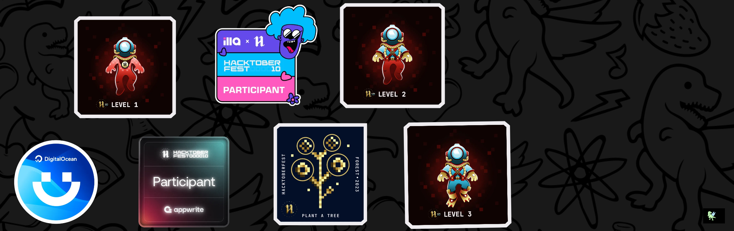 An image of @abhiss01's Holopin badges, which is a link to view their full Holopin profile