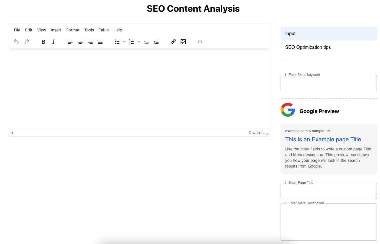 SEO Content Analysis