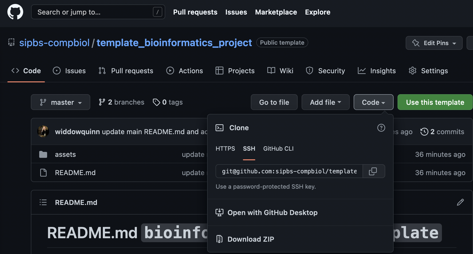 A screenshot of this GitHub repository showing the Download ZIP link on the GitHub page