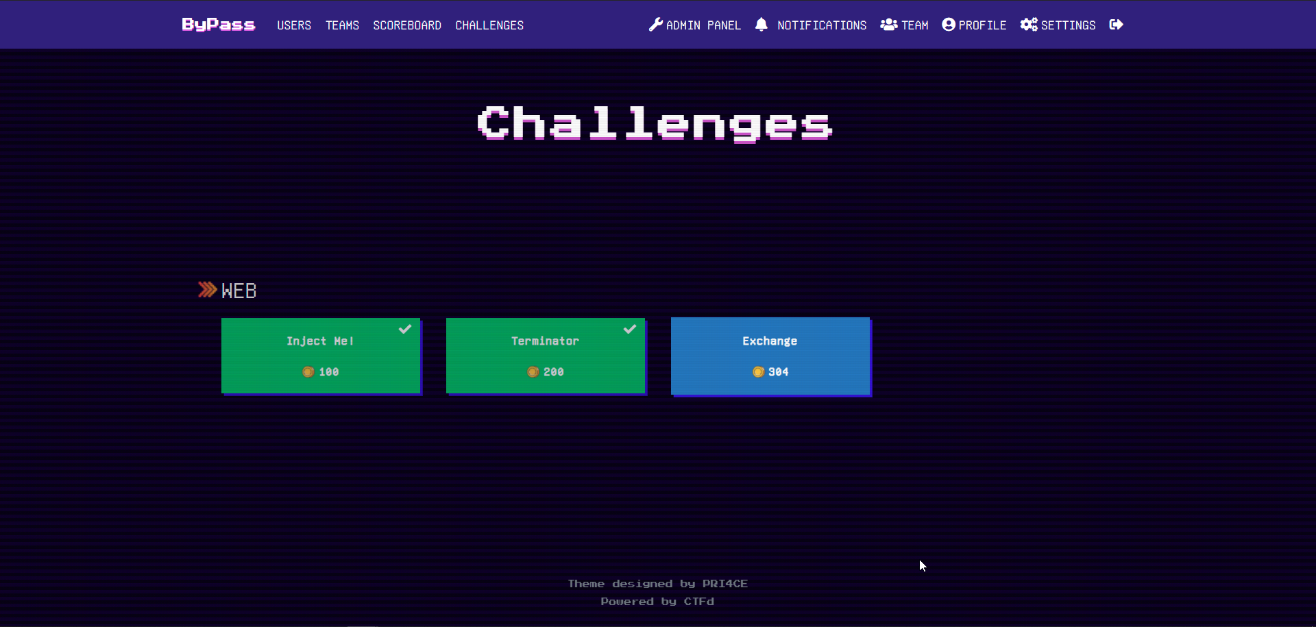 Challenge Page