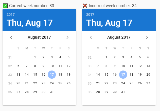 [Bug Report] v-date-picker displays the wrong week number when first ...