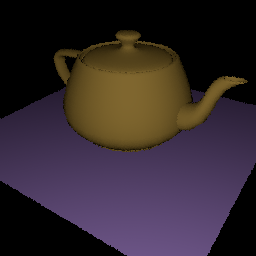 Teapot scene rendered via Rust version of PBRT