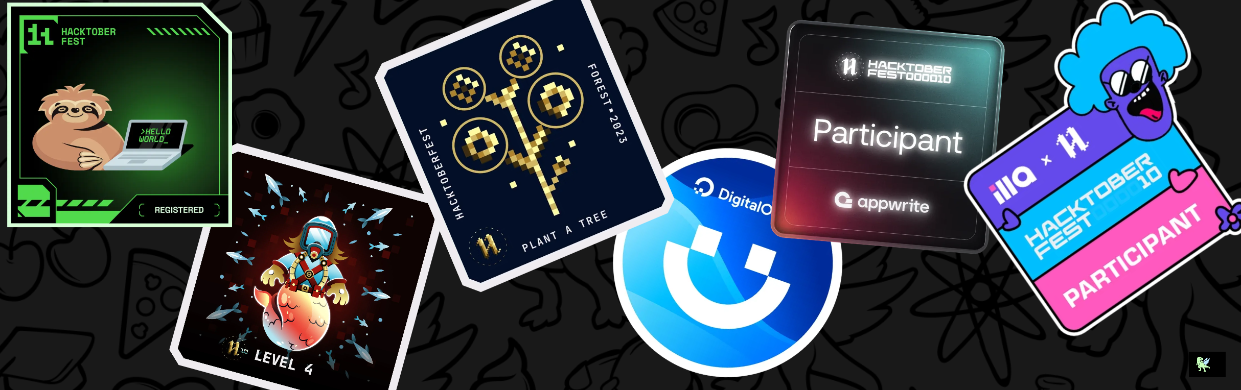 An image of @vivek8446's Holopin badges, which is a link to view their full Holopin profile