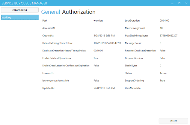 Image of the Service Bus Queue Manager