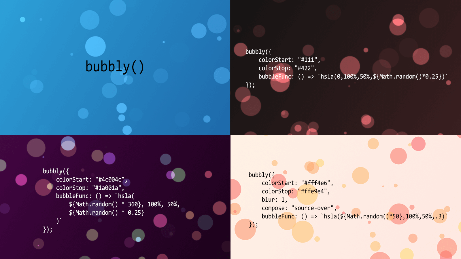 Bubbly examples