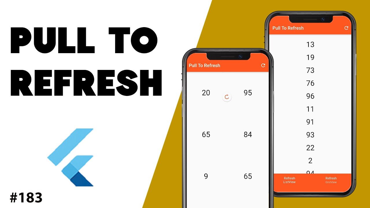 Flutter Tutorial - Pull To Refresh & Refresh Indicator - ListView YouTube video