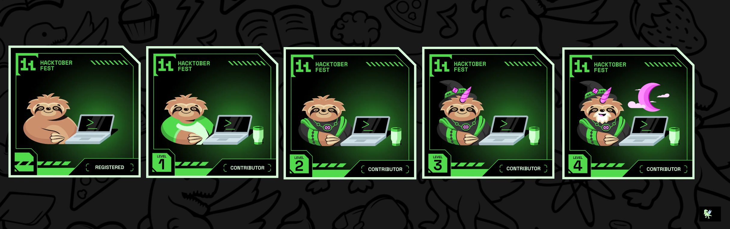 An image of @yuvam2005's Holopin badges, which is a link to view their full Holopin profile