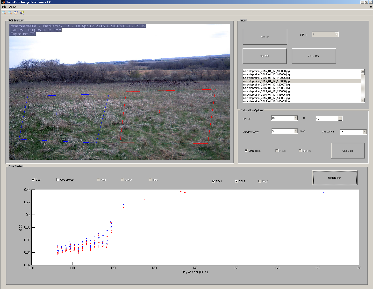 PhenoCam GUI