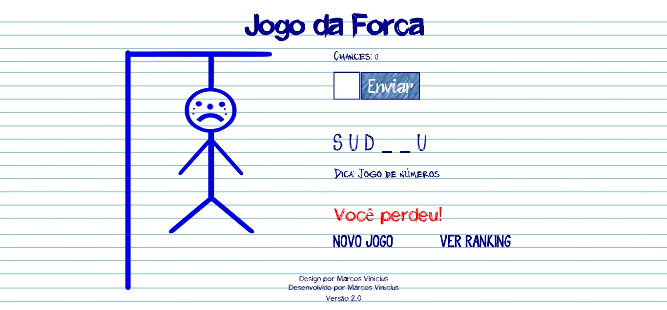 Página do Jogo