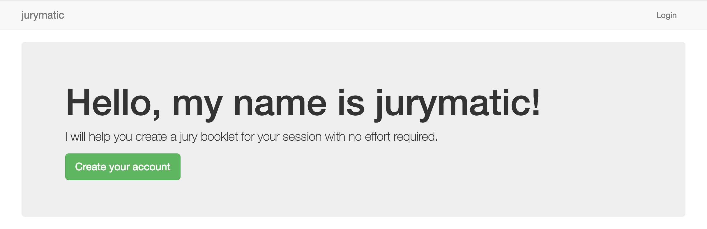 Home Page of jurymatic