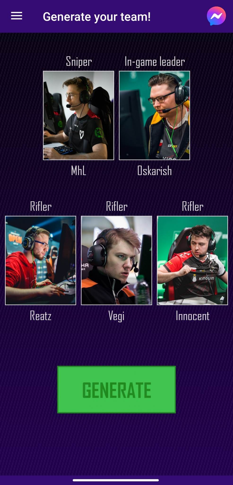 GitHub - matmirowski/csgo-team-generator: Android app generating random ...