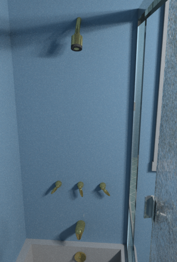 Shower stall of the bathroom