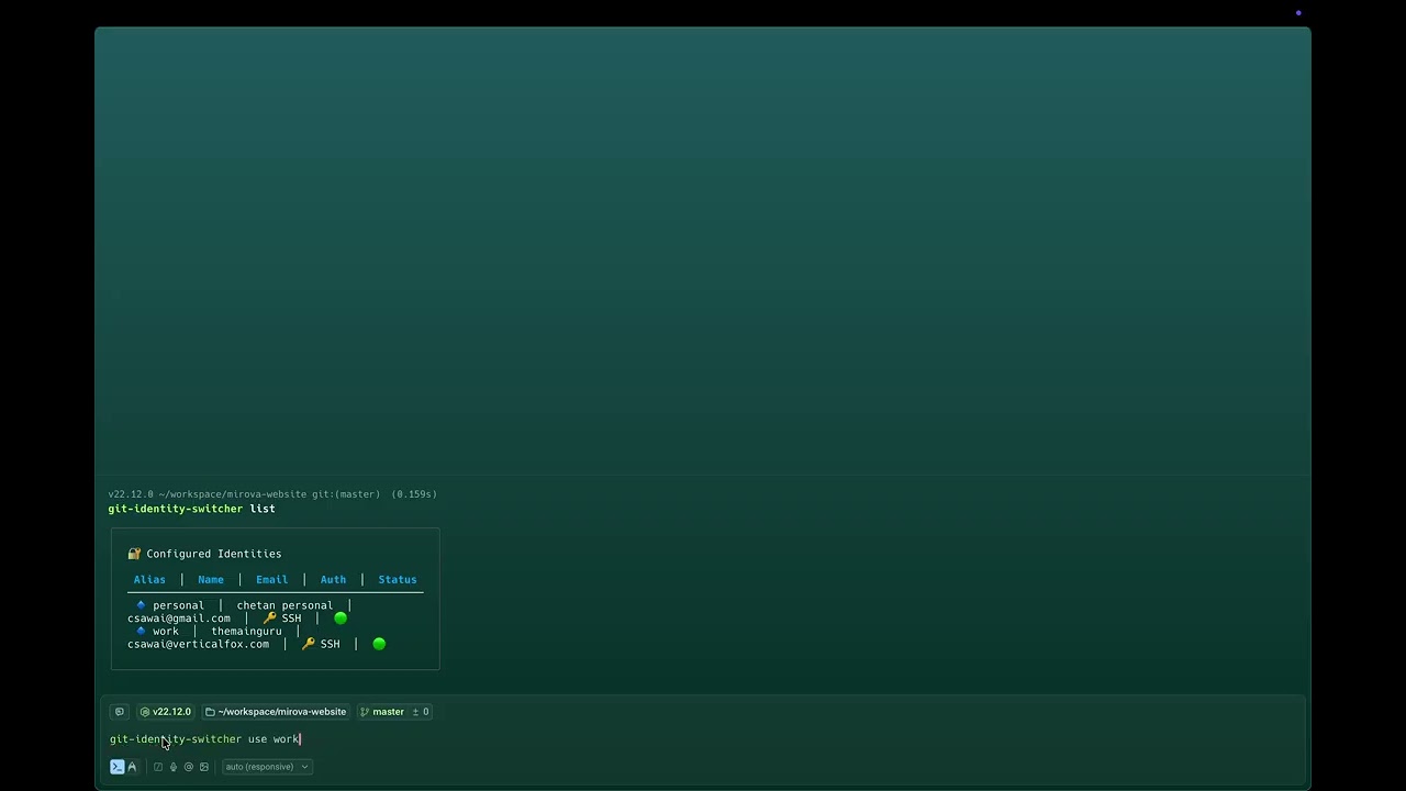 GitHub - csawai/git-identity-switcher: Git Identity Switcher - Manage ...