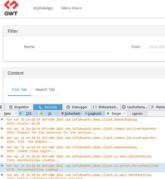 GWT Client Logging