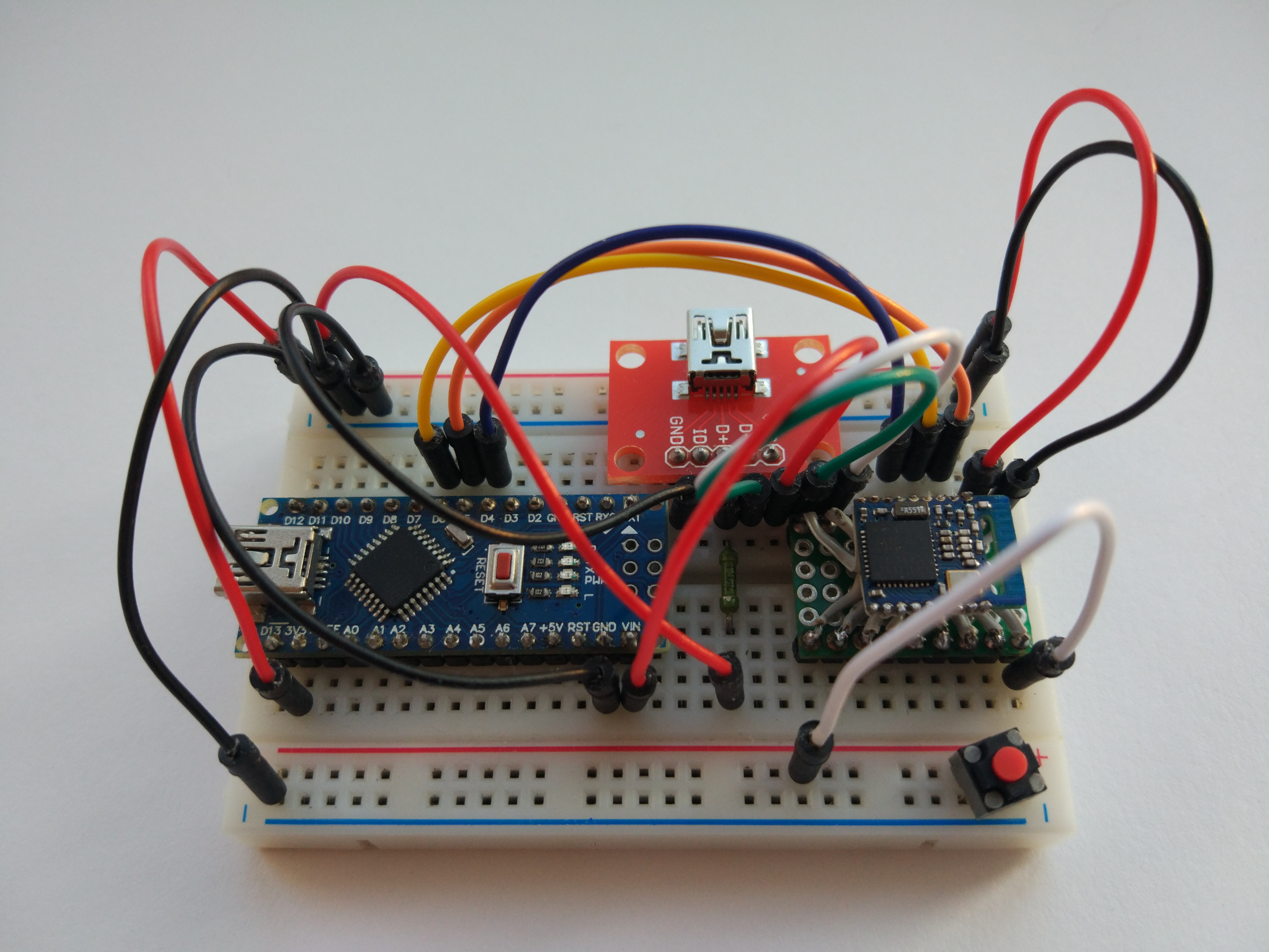 Breadboard rig with attached USB